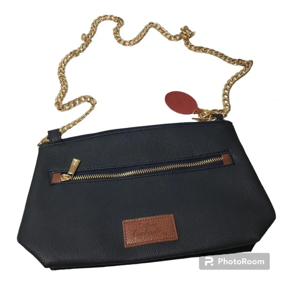 St. Louis Cardinals Baseball Navy Blue Red Gold Chain Crossbody Purse Bag NWOT - Picture 2 of 9